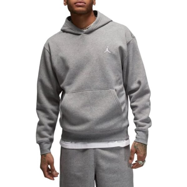 Mens Air Jordan Essentials Fleece Carbon Heather Hoodie - FJ7774-091