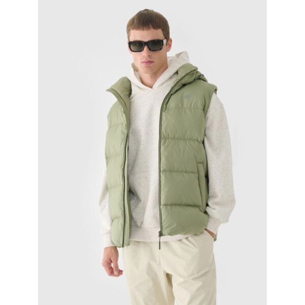 Mens down vest with natural filling 4F 4FWAW24TVJAM148-43S