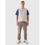 Mens down vest with stand-up collar 4F 4FRAW24TVESM171-12S