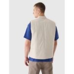Mens down vest with stand-up collar 4F 4FRAW24TVESM171-12S - Image 3
