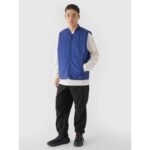 Mens down vest with stand-up collar 4F 4FRAW24TVESM171-31S