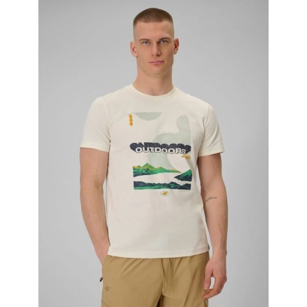 Mens regular printed T-shirt 4F 4FRAW25TTSHM3378-11S