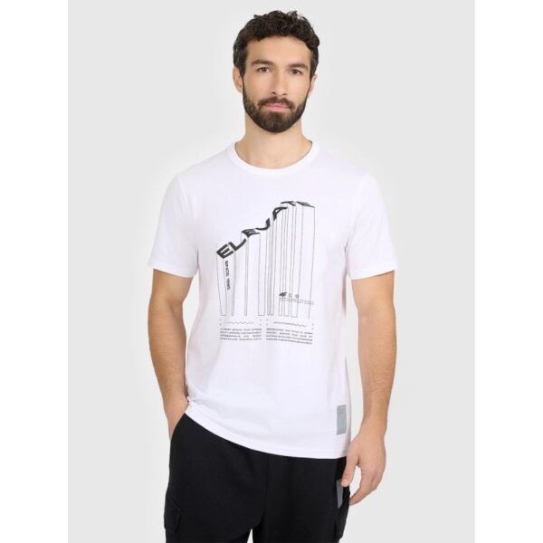 Mens regular printed T-shirt 4F 4FRAW25TTSHM3845-10S