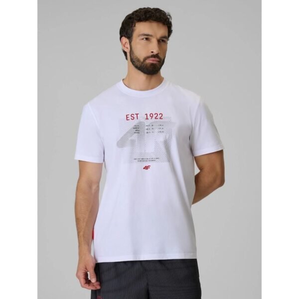 Mens regular printed T-shirt 4F 4FRSS26TTSHM4039-10S