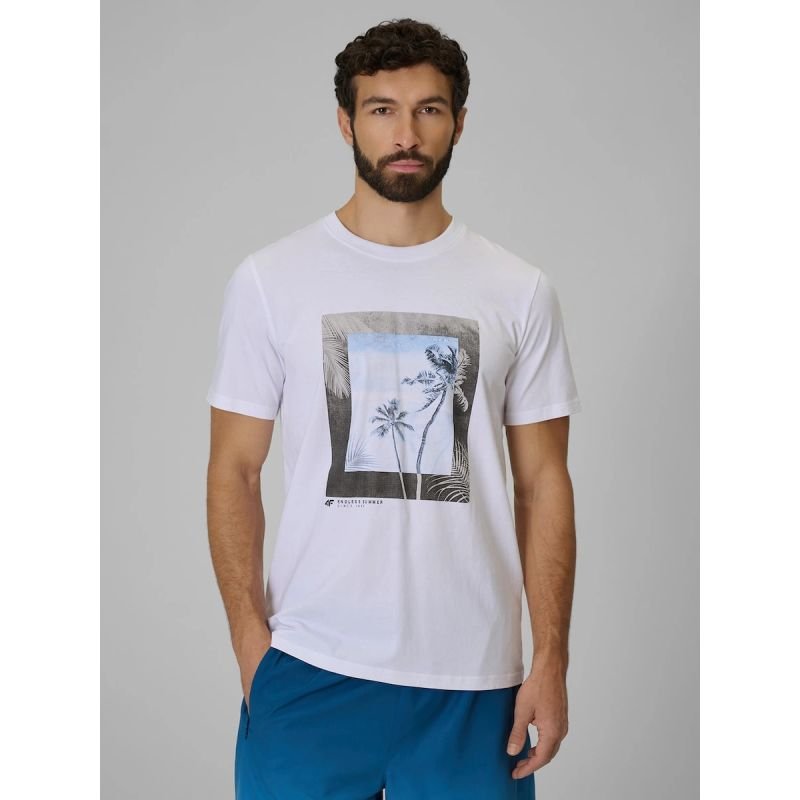 lupin-wear-ca-men-s-regular-printed-t-shirt-4f-4fwss26ttshm3034-10s-2974433 Mens regular printed T-shirt 4F 4FWSS26TTSHM3034-10S - Image 1