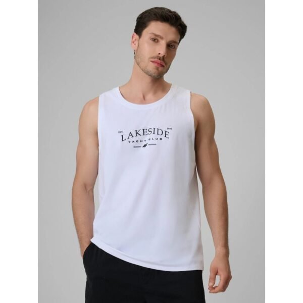 Mens regular sleeveless T-shirt with print 4F 4FRSS26TSLEM331-10S