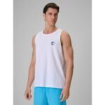 Mens regular sleeveless T-shirt with print 4F 4FRSS26TSLEM366-10S