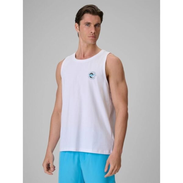 Mens regular sleeveless T-shirt with print 4F 4FRSS26TSLEM366-10S