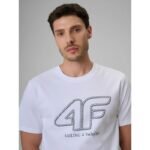 Mens regular T-shirt with 4F logo 4FRSS26TTSHM3999-10S - Image 4