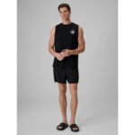 Mens relaxed sleeveless T-shirt with print 4F 4FRSS26TSLEM365-20S - Image 3