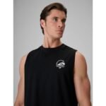 Mens relaxed sleeveless T-shirt with print 4F 4FRSS26TSLEM365-20S - Image 4