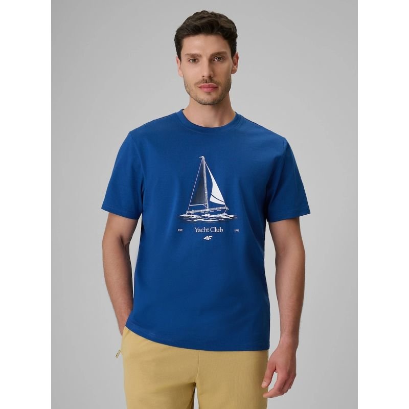 lupin-wear-ca-men-s-relaxed-t-shirt-with-print-4f-4frss26ttshm3996-033s-3017991 Mens relaxed T-shirt with print 4F 4FRSS26TTSHM3996-033S - Image 1