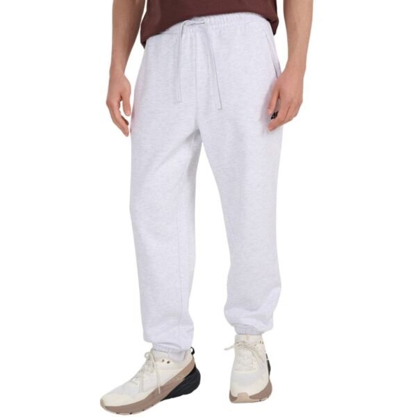 Mens trousers 4F CAS M1140 cool light gray melange 4FWMM00TTROM1140 27M
