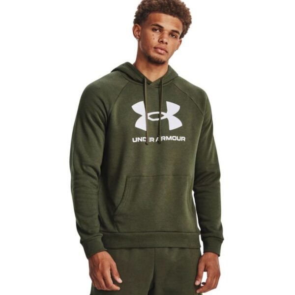 Mens Under Armour Rival Fleece Logo HD sweatshirt olive 1379758 390 M
