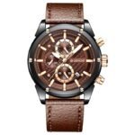 Mens Watch Giewont Chronograph Sapphire Black Brown GW8810-A3