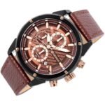 Mens Watch Giewont Chronograph Sapphire Black Brown GW8810-A3 - Image 3