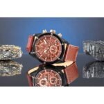 Mens Watch Giewont Chronograph Sapphire Black Brown GW8810-A3 - Image 6