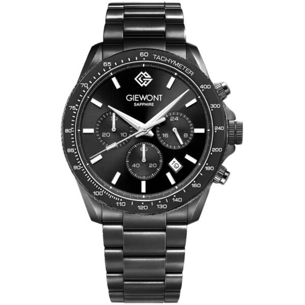 Mens Watch Giewont Chronograph Sapphire Black GW3520-B1