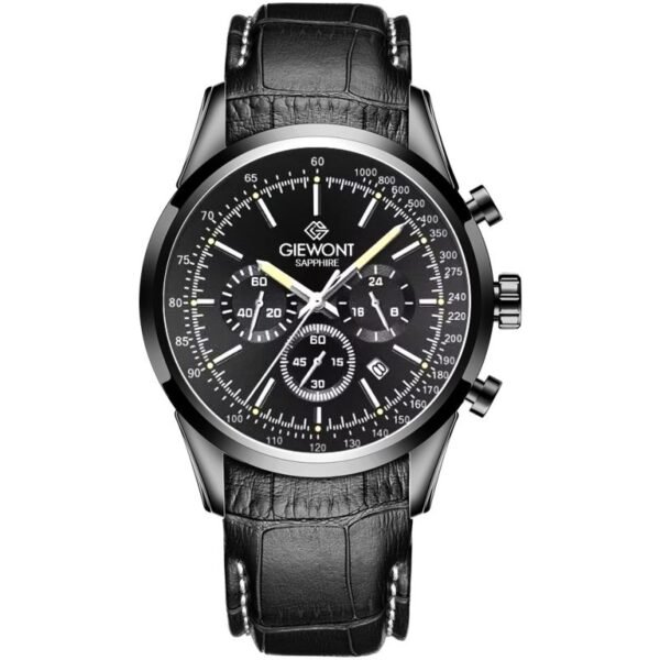 Mens Watch Giewont Chronograph Sapphire Black GW7650-A4