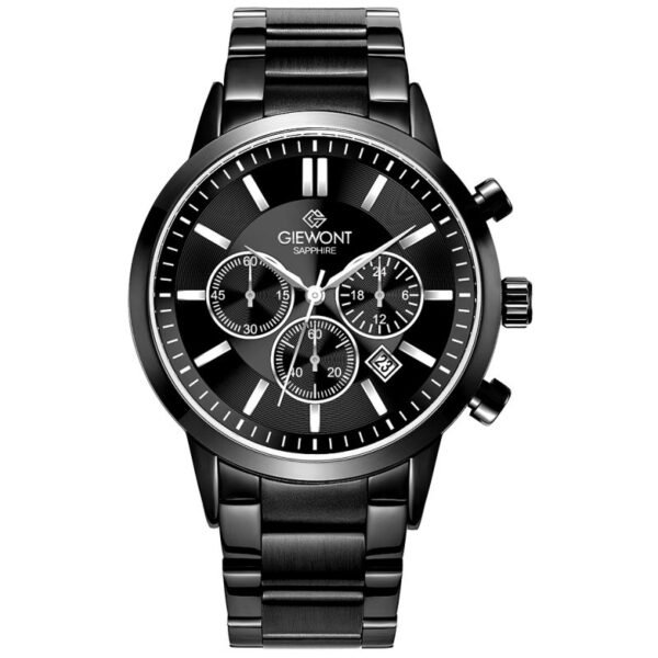 Mens Watch Giewont Chronograph Sapphire Black GW8510-B2