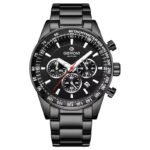 Mens Watch Giewont Chronograph Sapphire Black GW9140-B2
