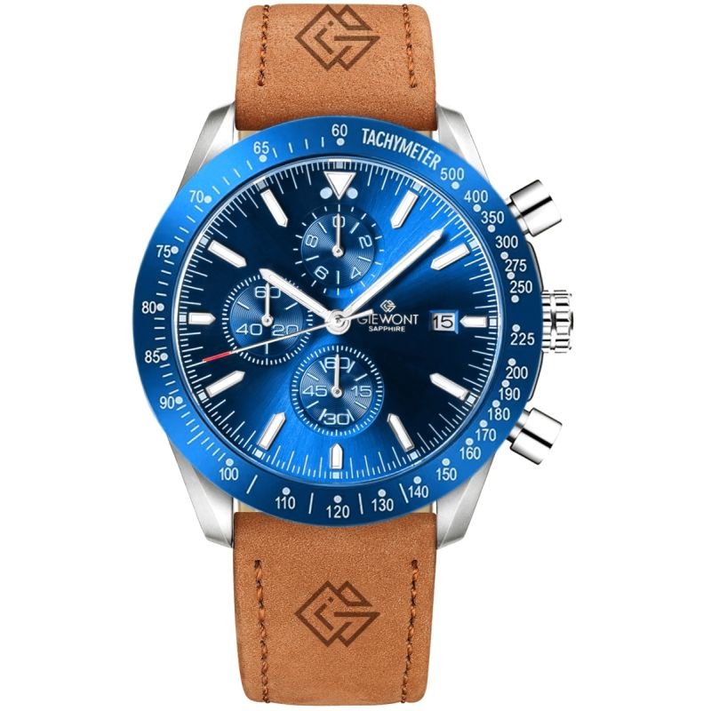 lupin-wear-ca-men-s-watch-giewont-chronograph-sapphire-brown-blue-gw8720-a2-1830544 Mens Watch Giewont Chronograph Sapphire Brown Blue GW8720-A2 - Image 1