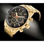 Mens Watch Giewont Chronograph Sapphire Gold Black GW9140-B4 - Image 2