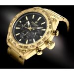Mens Watch Giewont Chronograph Sapphire Gold Black GW9580-B4 - Image 2