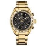 Mens Watch Giewont Chronograph Sapphire Gold Black GW9580-B4