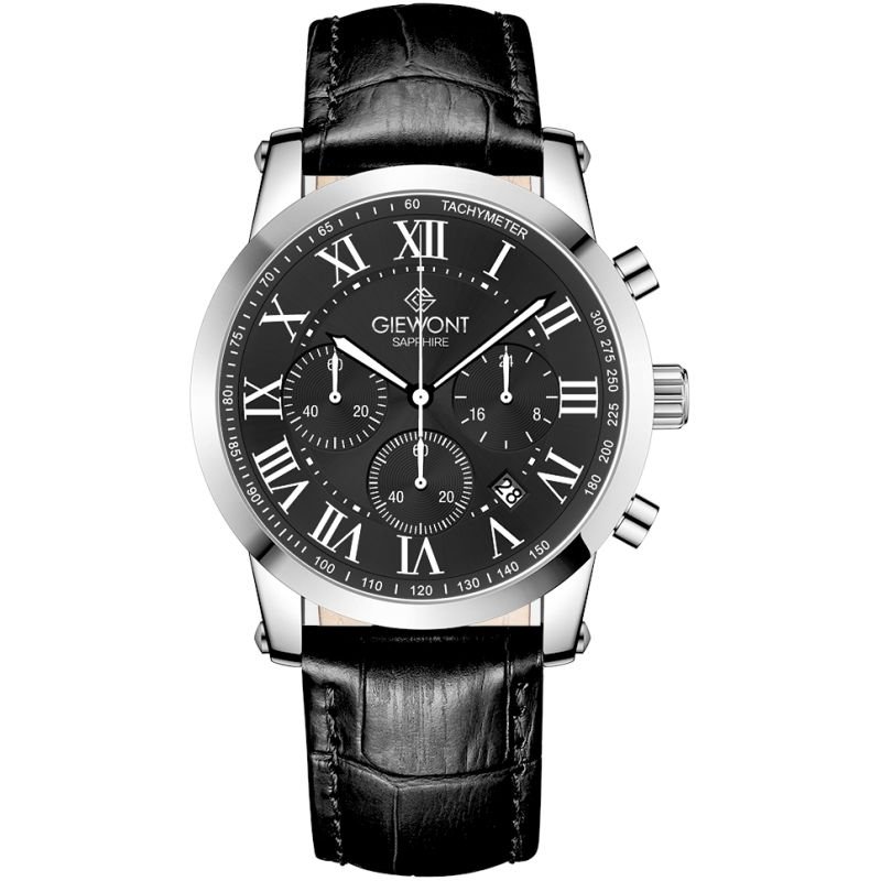 lupin-wear-ca-men-s-watch-giewont-chronograph-sapphire-silver-black-gw6260-a2-2088634 Mens Watch Giewont Chronograph Sapphire Silver Black GW6260-A2 - Image 1
