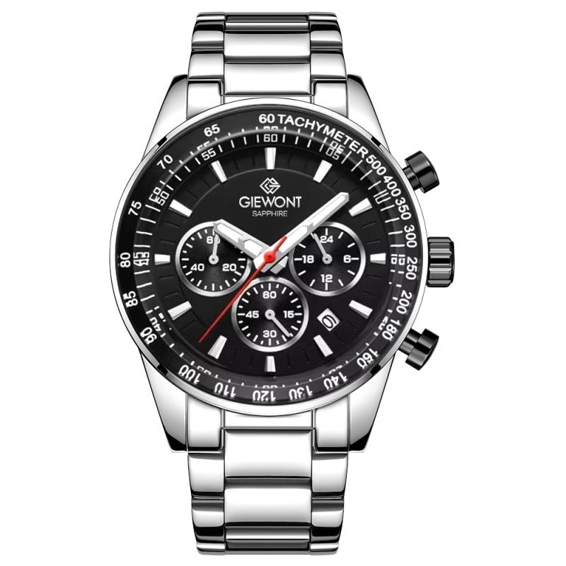 lupin-wear-ca-men-s-watch-giewont-chronograph-sapphire-silver-black-gw9140-b1-2088638 Mens Watch Giewont Chronograph Sapphire Silver Black GW9140-B1 - Image 1