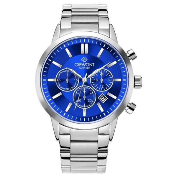 Mens Watch Giewont Chronograph Sapphire Silver Blue GW8510-B3