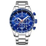 Mens Watch Giewont Chronograph Sapphire Silver Blue GW9140-B3