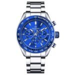 Mens Watch Giewont Chronograph Sapphire Silver Blue GW9580-B3