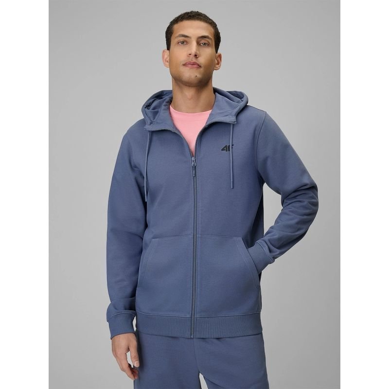 lupin-wear-ca-men-s-zip-up-hooded-sweatshirt-4f-4frss26tswsm3106-30s-2970191 Mens zip-up hooded sweatshirt 4F 4FRSS26TSWSM3106-30S - Image 1