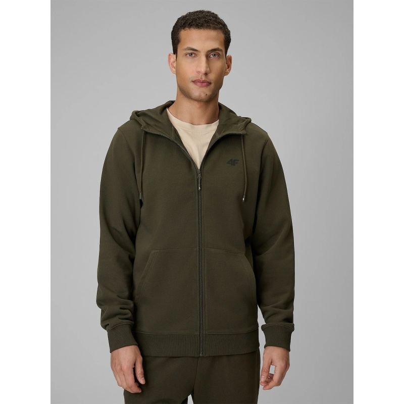 lupin-wear-ca-men-s-zip-up-hooded-sweatshirt-4f-4frss26tswsm3106-30s-2970192 Mens zip-up hooded sweatshirt 4F 4FRSS26TSWSM3106-30S - Image 1