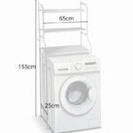 METAL ORGANIZER SHELF STANDING OVER THE WASHING MACHINE 62x25x155CM - Image 4