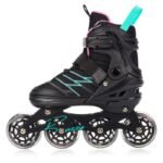 Meteor M 34-38 Buzzy Roller Skates Black/Pink/Mint - Image 2