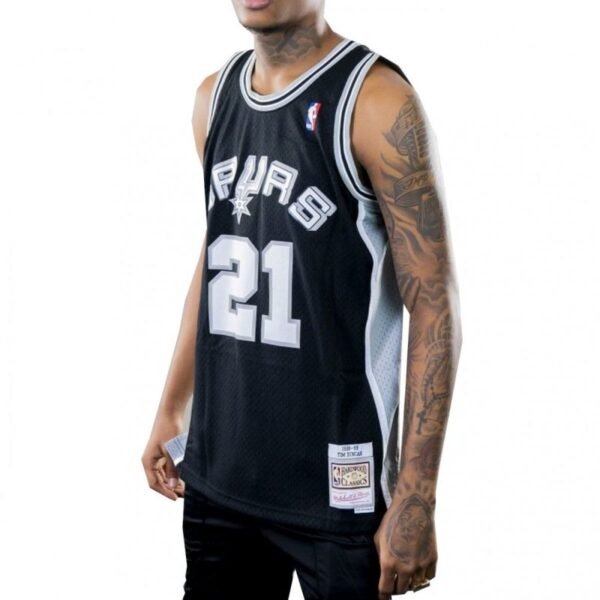 Mitchell Ness NBA Swingman San Antonio Spurs Tim Duncan T-Shirt SMJYGS18208-SASBLCK98TDU