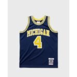 Mitchell Ness NCAA Swingman Road Jersey Michigan1991 Chris Webber SMJY4437-UMI91CWEASBL