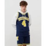 Mitchell Ness NCAA Swingman Road Jersey Michigan1991 Chris Webber SMJY4437-UMI91CWEASBL - Image 3
