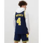 Mitchell Ness NCAA Swingman Road Jersey Michigan1991 Chris Webber SMJY4437-UMI91CWEASBL - Image 5