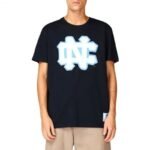 Mitchell Ness NCAA University Of North Carolina Large Logo Tee M BMTRINTL1272-UNCNAVY