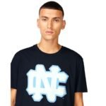 Mitchell Ness NCAA University Of North Carolina Large Logo Tee M BMTRINTL1272-UNCNAVY - Image 6