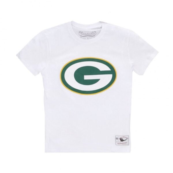 Mitchell Ness NFL Team Logo Tee Green Bay Pacers M BMTRINTL1053-GBPWHIT