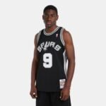 Mitchell Ness San Antonio Spurs NBA Swingman Jersey Spurs 2001 Tony Parker M SMJYLG19018-SASBLCK01TPA - Image 2