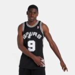 Mitchell Ness San Antonio Spurs NBA Swingman Jersey Spurs 2001 Tony Parker M SMJYLG19018-SASBLCK01TPA - Image 3