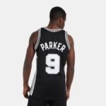 Mitchell Ness San Antonio Spurs NBA Swingman Jersey Spurs 2001 Tony Parker M SMJYLG19018-SASBLCK01TPA - Image 4