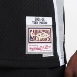 Mitchell Ness San Antonio Spurs NBA Swingman Jersey Spurs 2001 Tony Parker M SMJYLG19018-SASBLCK01TPA - Image 6