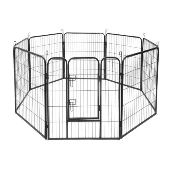 Modular dog kennel, steel enclosure, size XL, 8 panels 80x100 cm, REBEL ANIMALS